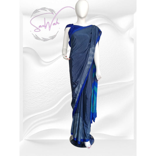 Midnight Blue Silk Saree
