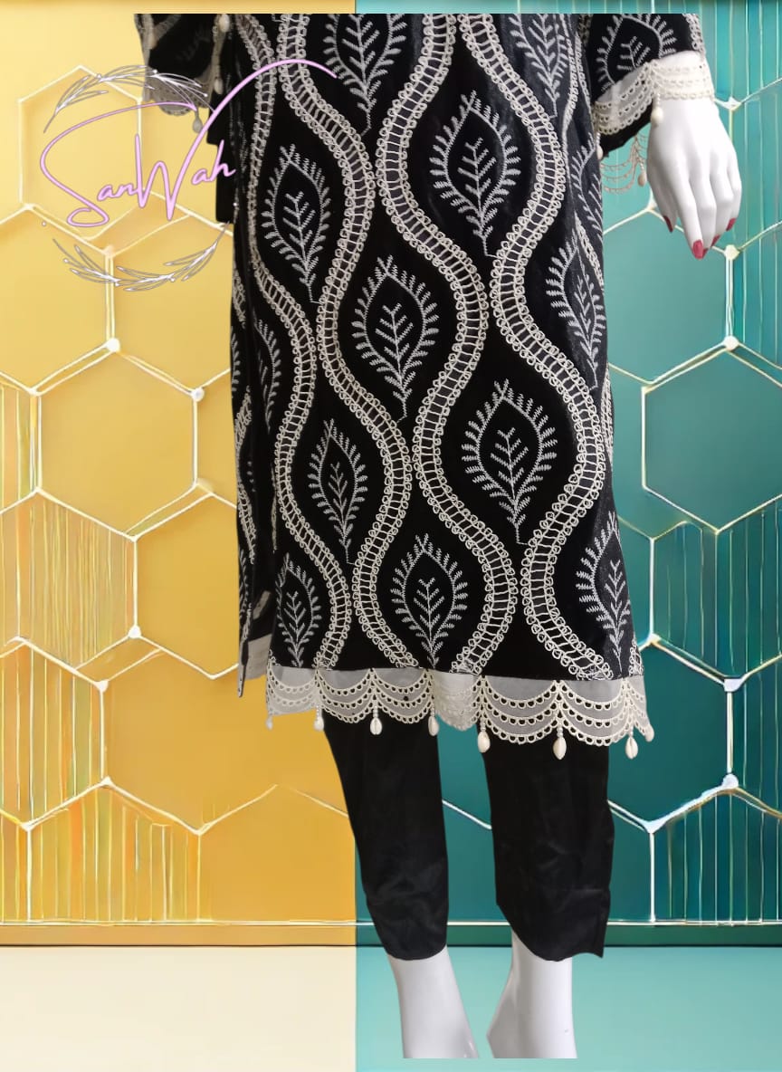 Turkish Velvet Cutwork Outfit