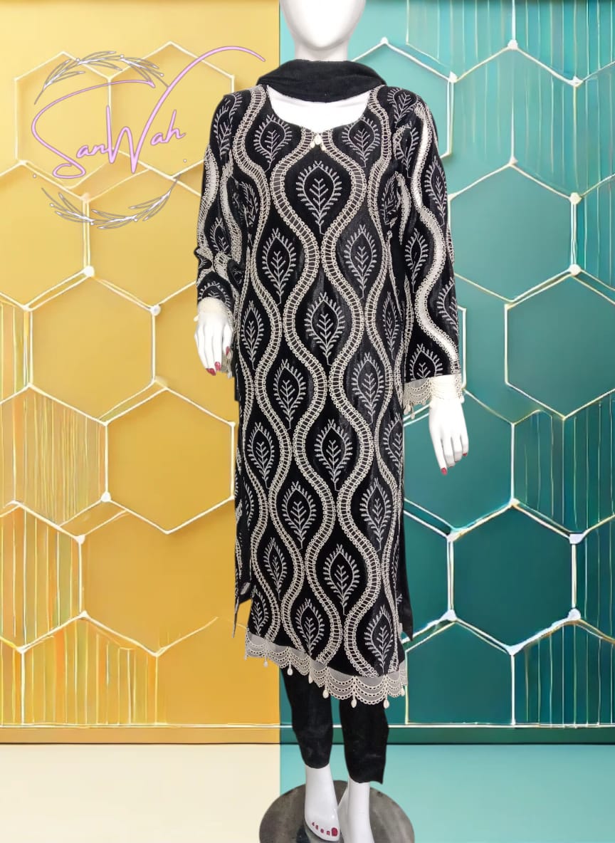 Turkish Velvet Cutwork Outfit