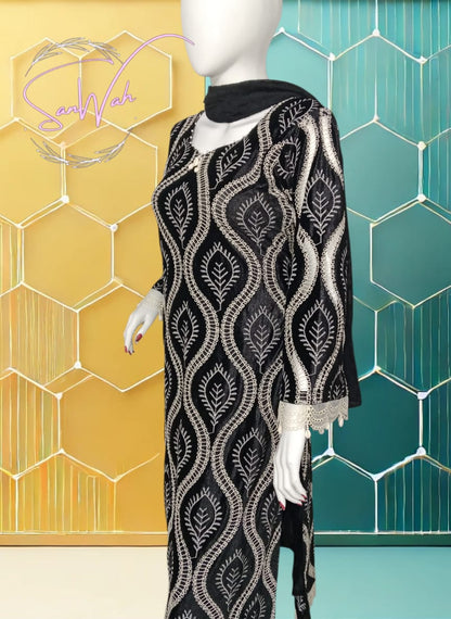 Turkish Velvet Cutwork Outfit