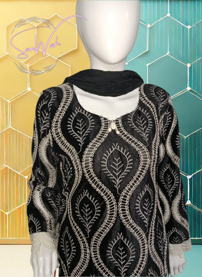 Turkish Velvet Cutwork Outfit