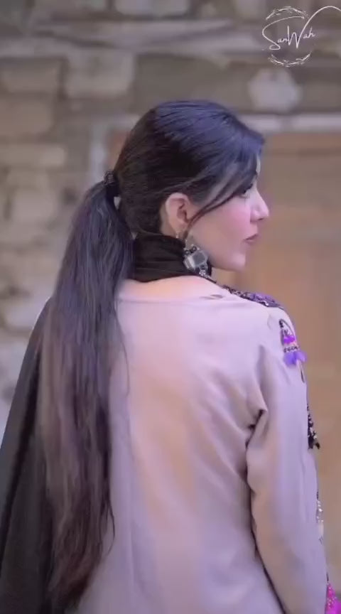 Beige & Black Two-Piece Suit